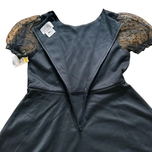 Blush by us Angels Black Girls Dress A-line Mesh puff Sleeves Crew Neck 10 NWT - Picture 11 of 12